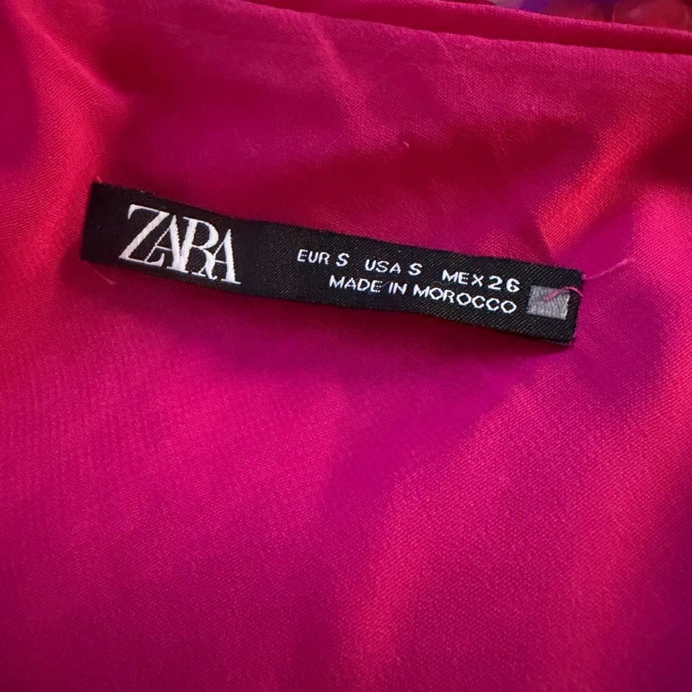 Zara Hot Pink Sequin Slip Mini Dress - Picture 3 of 5
